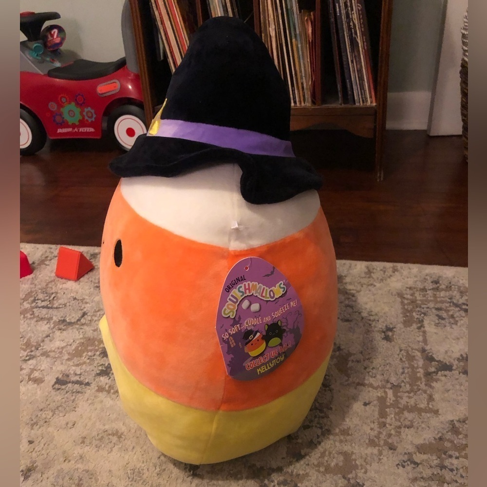 NWT Squishmallows Cannon The Candy Corn 14”H Plush Toy Halloween Witch Hat - Picture 2 of 8